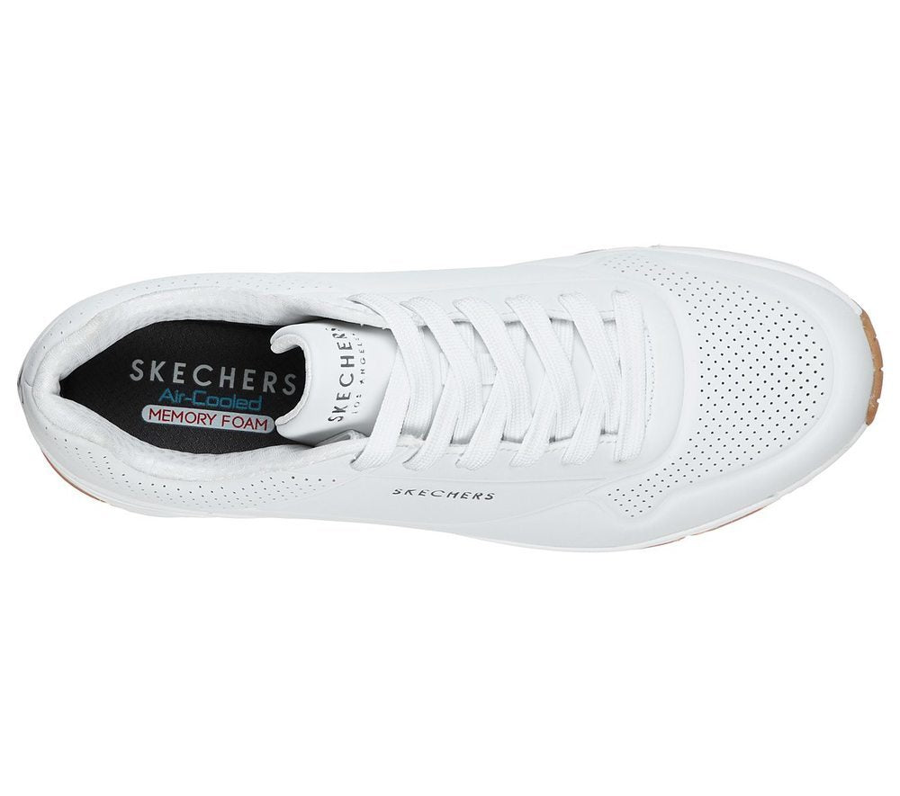 Skechers Παπούτσι Ανδρικό - Uno - Stand On Air 52458 WHT