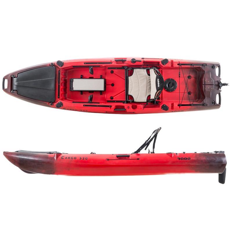 SCK Μονοθέσιο Pedal Kayak Ready Με Τιμονιέρα - Cargo 320 - 0204-32048 - Red