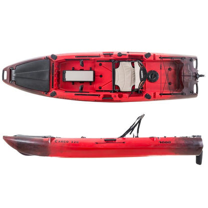 SCK Μονοθέσιο Pedal Kayak Ready Με Τιμονιέρα - Cargo 320 - 0204-32048 - Red