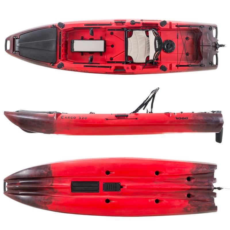 SCK Μονοθέσιο Pedal Kayak Ready Με Τιμονιέρα - Cargo 320 - 0204-32048 - Red