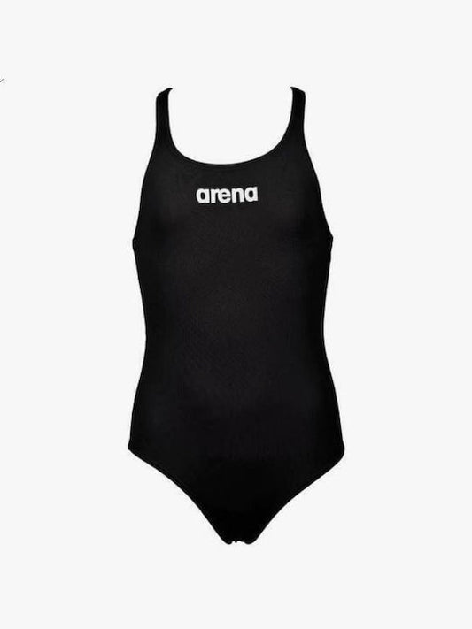 Arena Μαγιό Ολόσωμο Για Κορίτσι - Pro Solid Kids - Μαύρο Λευκό - 004762-550