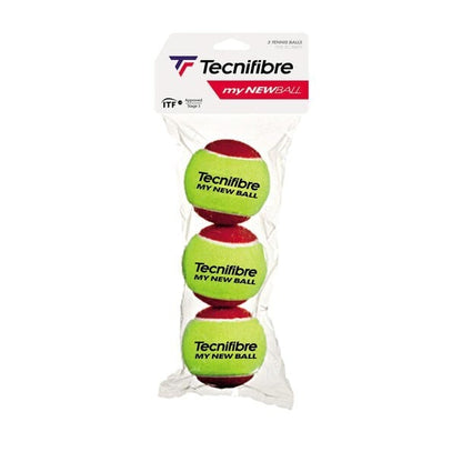 Tecnifibre Μπαλάκια του Τέννις - TF My New Ball Red Stage 3 - Bag of 3 Balls - Red - 63BALMYNEW