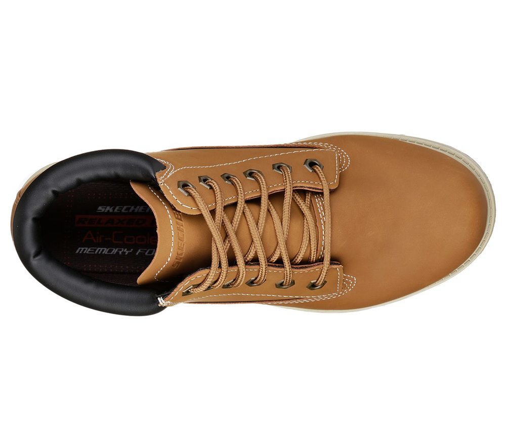 Skechers Μποτάκι Ανδρικό Relaxed Fit: Toric - Amado 65501-WTN White-TAN