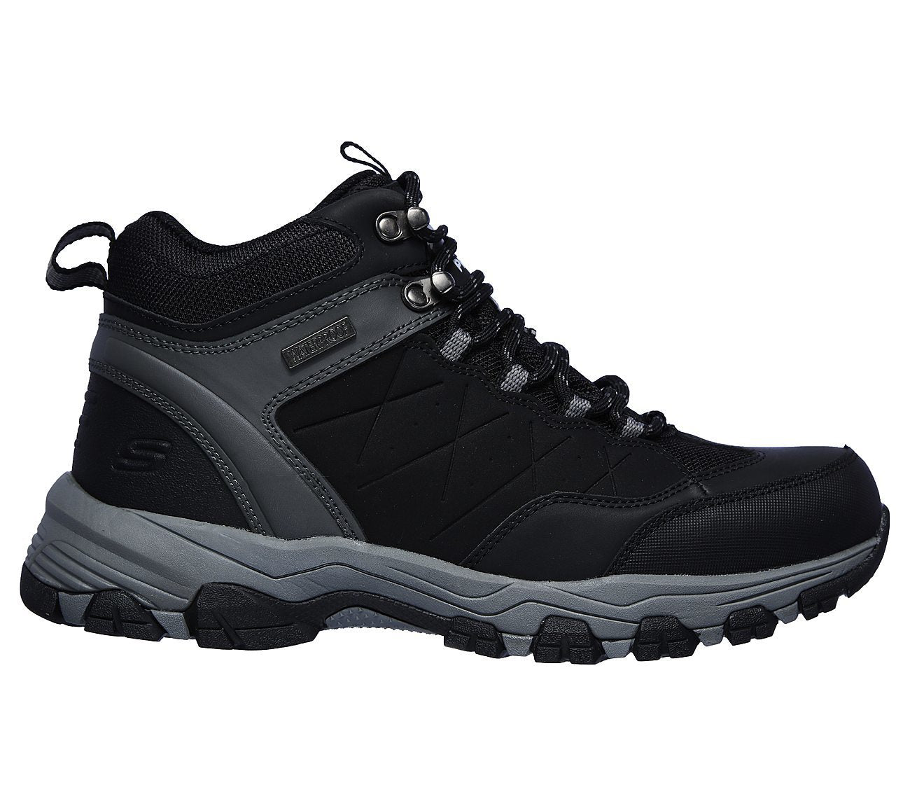 Skechers Μποτάκι Ανδρικό - SelMen Telago Black Waterproof Memory Foam 66283-BLK Black