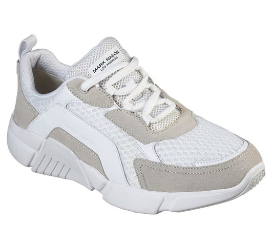 Skechers Παπούτσι Ανδρικό - Block - Trinity 68668-WTP White/Taupe