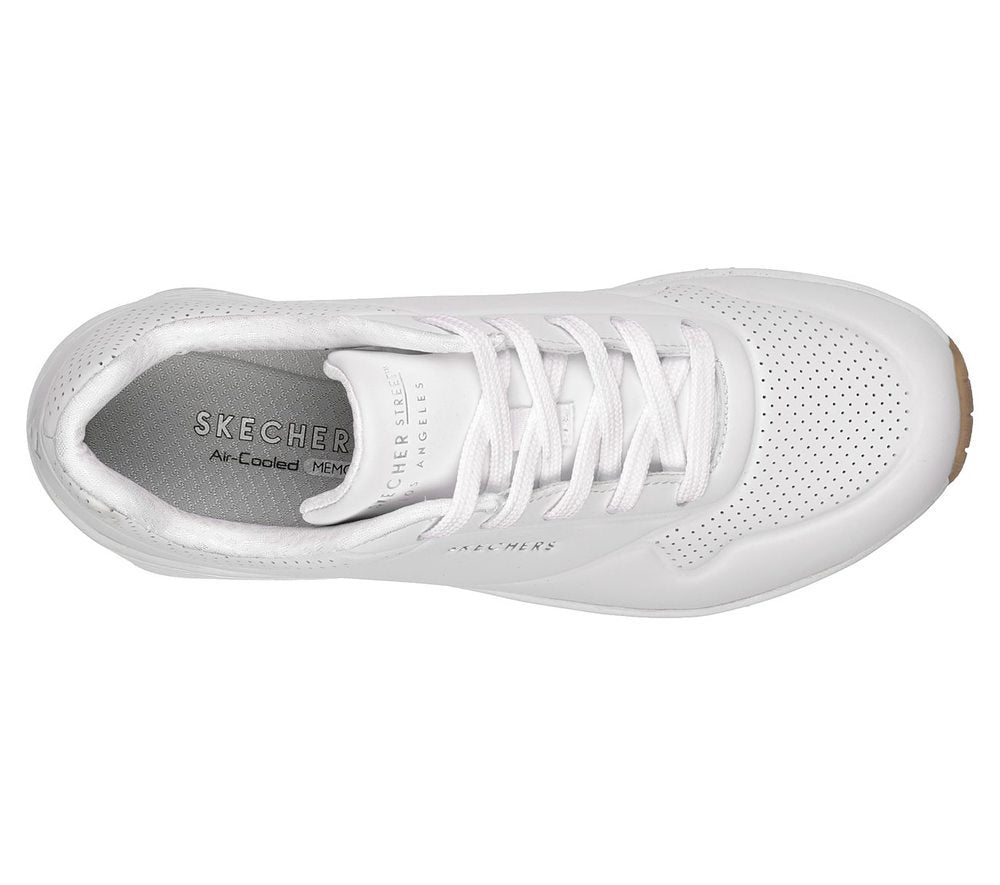 Skechers Παπούτσι Γυναικείο - Uno - Stand on Air 73690-WHT White