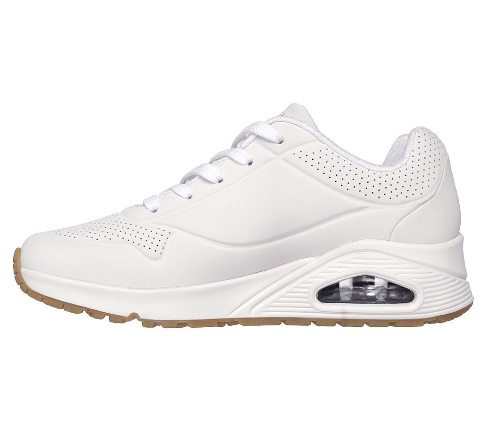 Skechers Παπούτσι Γυναικείο - Uno - Stand on Air 73690-WHT White