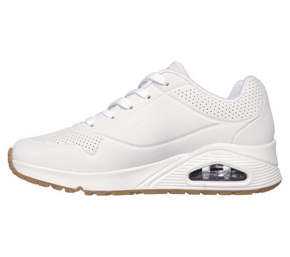 Skechers Παπούτσι Γυναικείο - Uno - Stand on Air 73690-WHT White