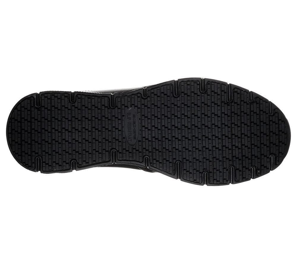Skechers Παπούτσι Ανδρικό - Work Relaxed Fit: Nampa - Groton SR77157-BLK Black
