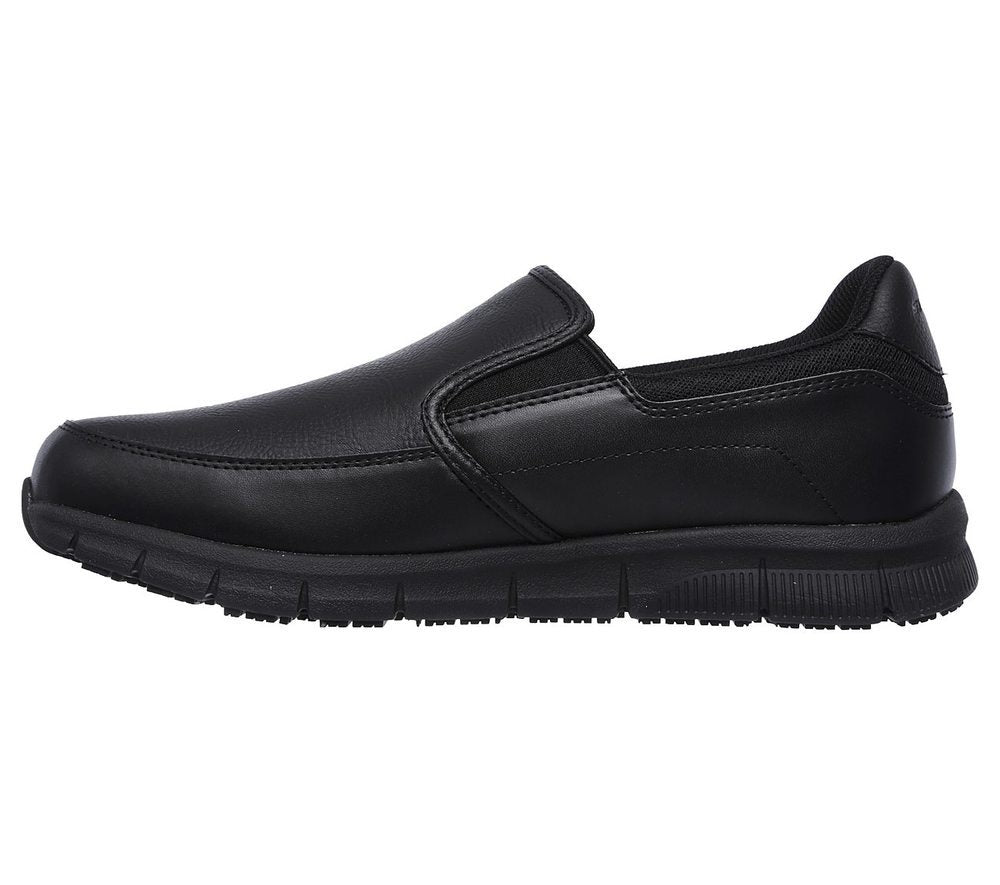 Skechers Παπούτσι Ανδρικό - Work Relaxed Fit: Nampa - Groton SR77157-BLK Black