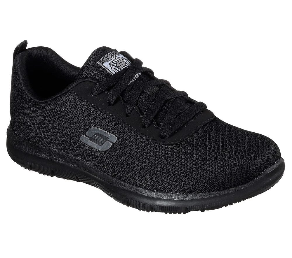 Skechers Παπούτσι Γυναικείο - Work Relaxed Fit: Ghenter - Bronaugh SR 77210-BLK Black