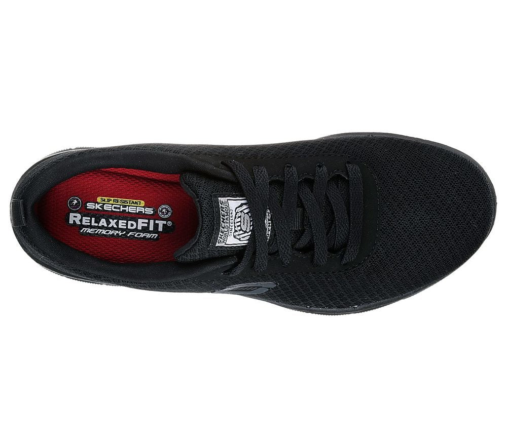 Skechers Παπούτσι Γυναικείο - Work Relaxed Fit: Ghenter - Bronaugh SR 77210-BLK Black