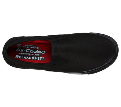Skechers Παπούτσι Ανδρικό -Work Relaxed Fit: Sudler - Dedham SR -77500-BLK Black