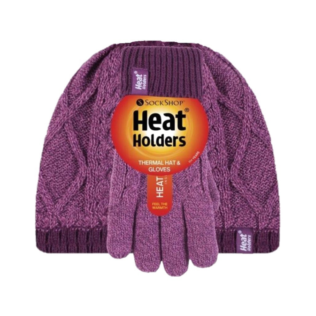 Heat Holders Σετ Παιδικό Σκουφάκι με Γάντια Πλεκτό για Κορίτσι - 80079-2896 - Pink
