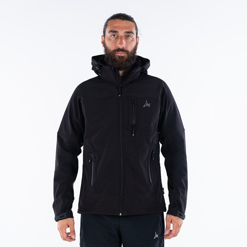 Apu Ανδρικό Αδιάβροχο Αντιανεμικό Μπουφάν - Softshell Jacket Hima-a-laya II - 80535 - Black