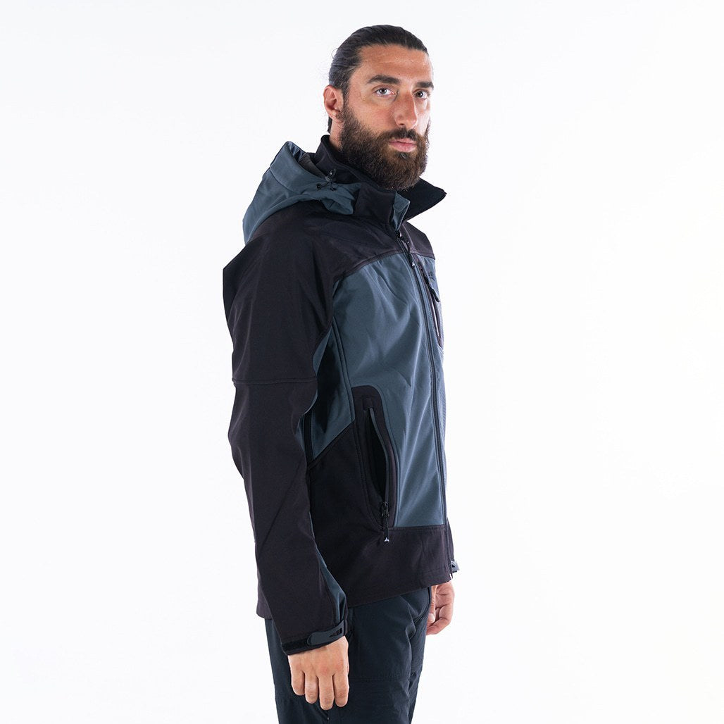 Apu Ανδρικό Αδιάβροχο Αντιανεμικό Μπουφάν - Softshell Jacket Hima-a-laya II - 80535 - Grey Black