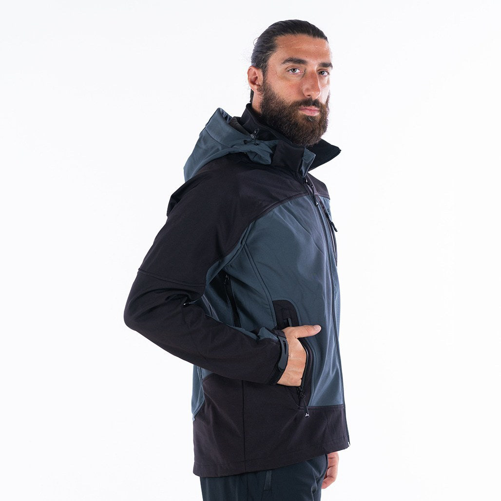 Apu Ανδρικό Αδιάβροχο Αντιανεμικό Μπουφάν - Softshell Jacket Hima-a-laya II - 80535 - Grey Black
