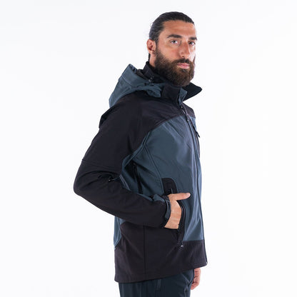 Apu Ανδρικό Αδιάβροχο Αντιανεμικό Μπουφάν - Softshell Jacket Hima-a-laya II - 80535 - Grey Black