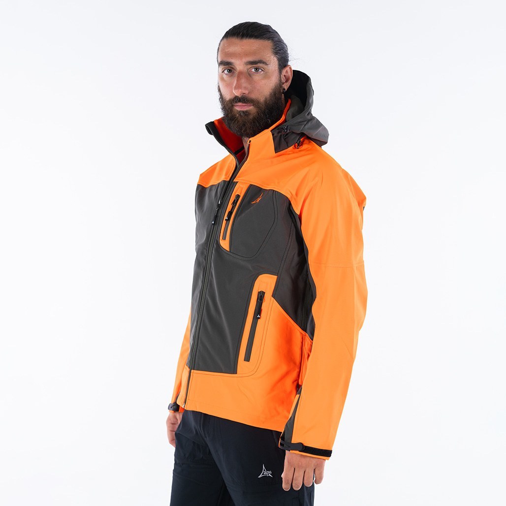 Apu Ανδρικό Αδιάβροχο Αντιανεμικό Μπουφάν - Softshell Jacket Hima-a-laya II - 80535 - Orange Khaki