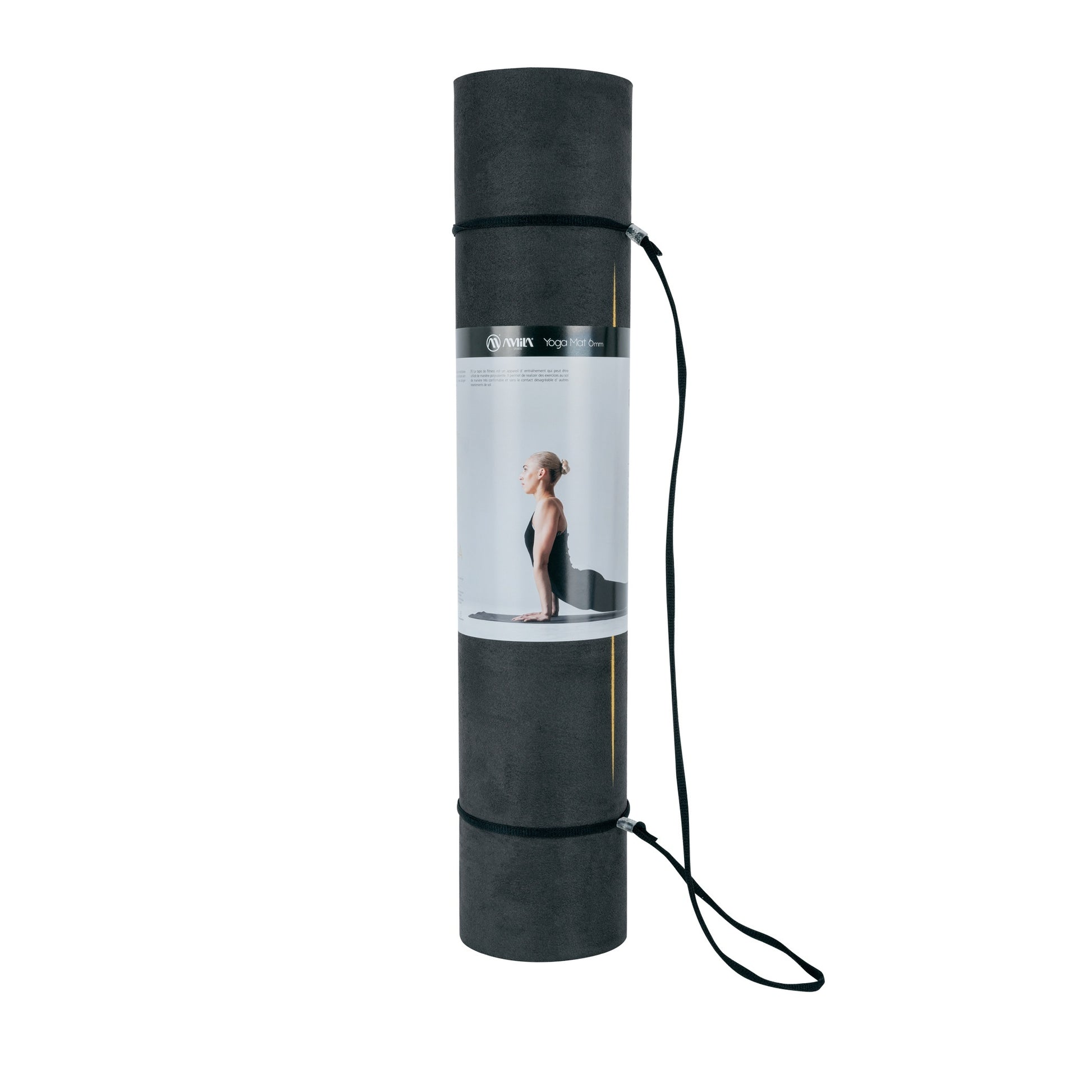 Amila Στρώμα Yoga 6mm TPE & Suede - 81779-Black