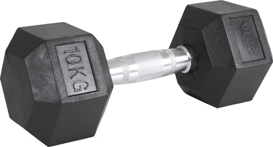 Amila Αλτήρας Εξάγωνος Rubber Cover Class A 10Kg - 84539-Black