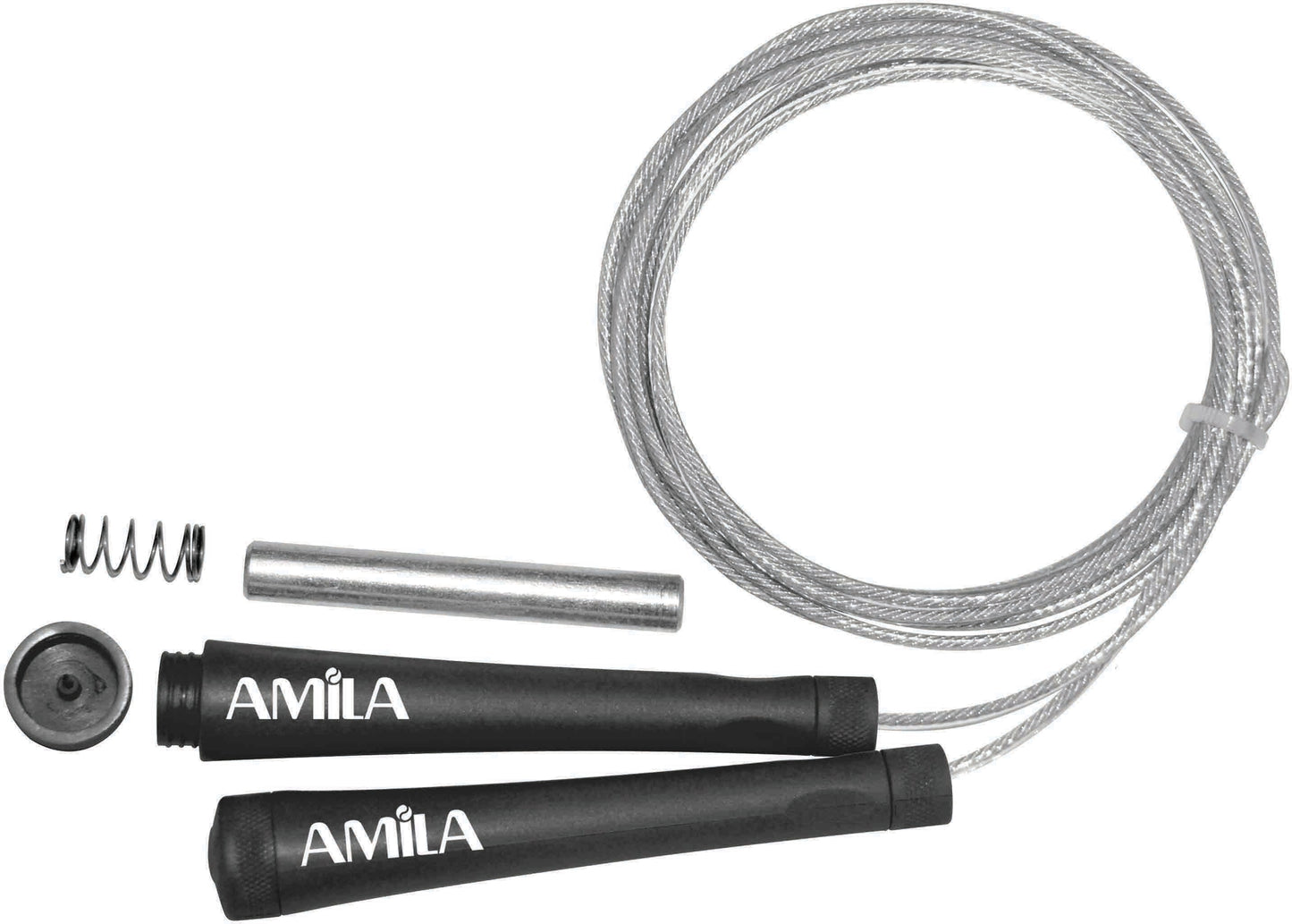 Amila Σχοινάκι Ταχύτητας με Βαρίδια - Speed Rope - Black - 84575