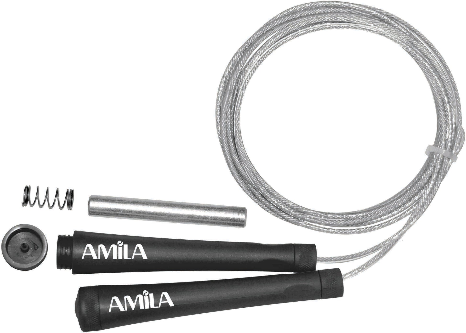 Amila Σχοινάκι Ταχύτητας με Βαρίδια - Speed Rope - Black - 84575