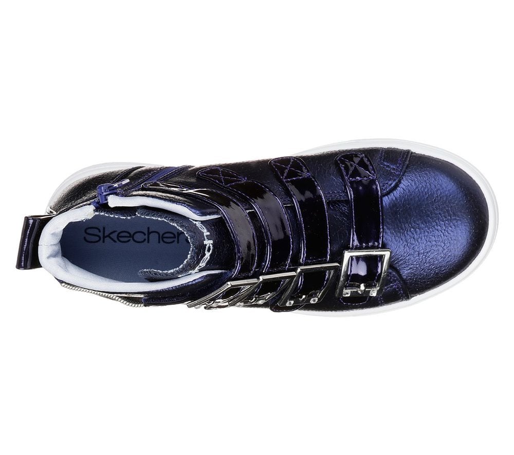 Skechers Μποτάκι Γιά Κορίτσι -Shoutouts 2.0 - Metallic Magic 84797L-NVY PEWTER