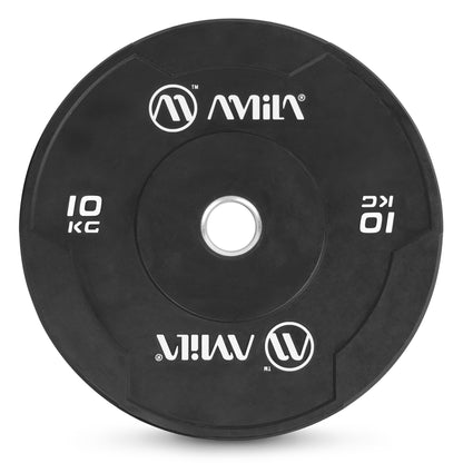 Amila Δίσκος Black W Bumper Slim 50mm 10Kg - 84842