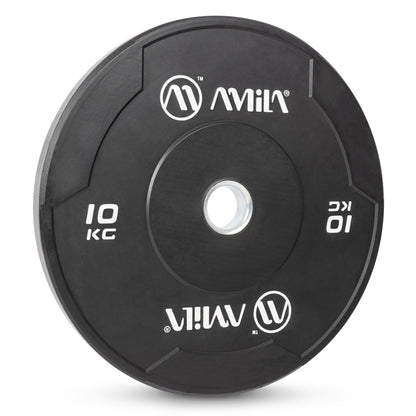 Amila Δίσκος Black W Bumper Slim 50mm 10Kg - 84842