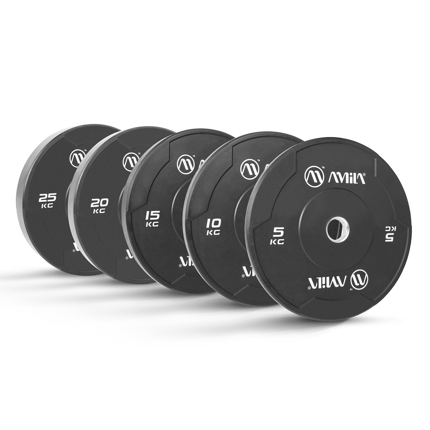 Amila Δίσκος Black W Bumper Slim 50mm 10Kg - 84842
