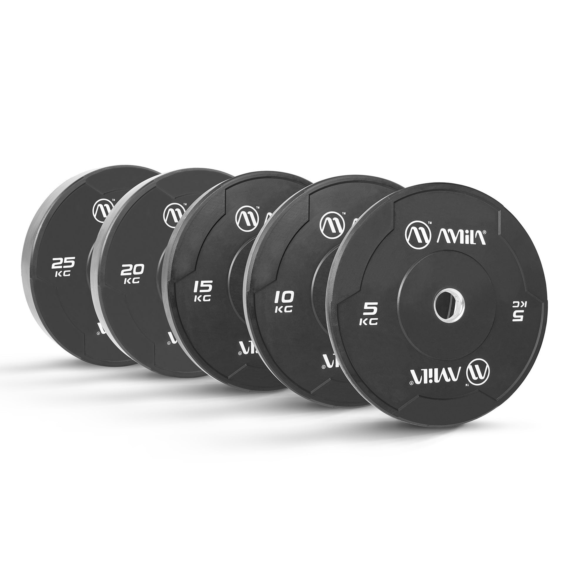 Amila Δίσκος Black W Bumper Slim 50mm 10Kg - 84842