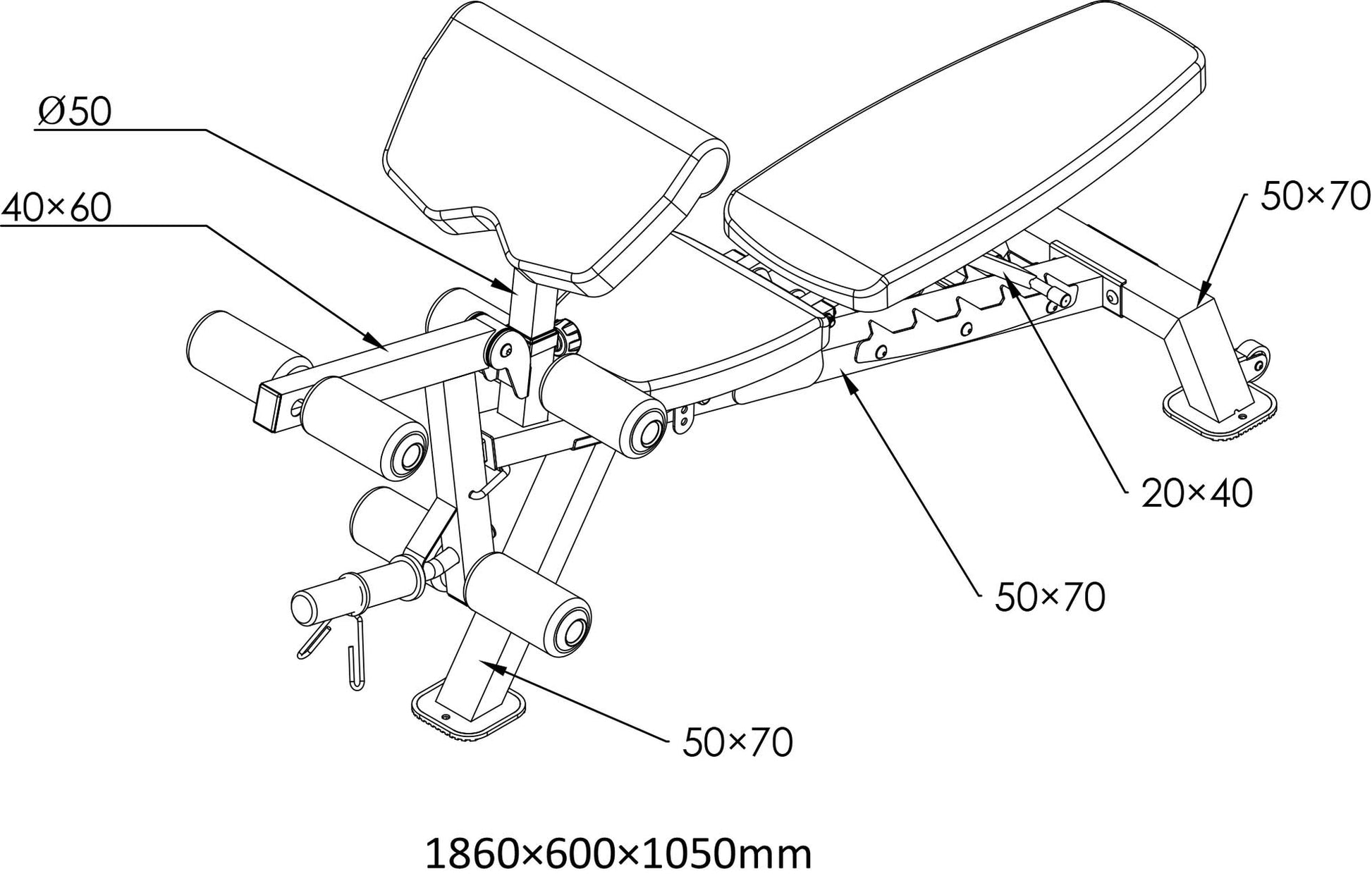 Amila Πάγκος Γυμναστικής Amila WB510 - 91402