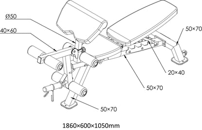 Amila Πάγκος Γυμναστικής Amila WB510 - 91402
