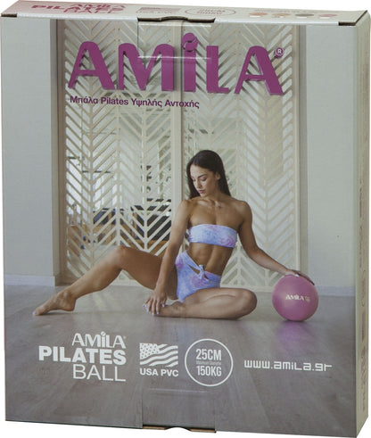 Amila Μπάλα Pilates 25cm, Χρυσή, σε κουτί - 95815