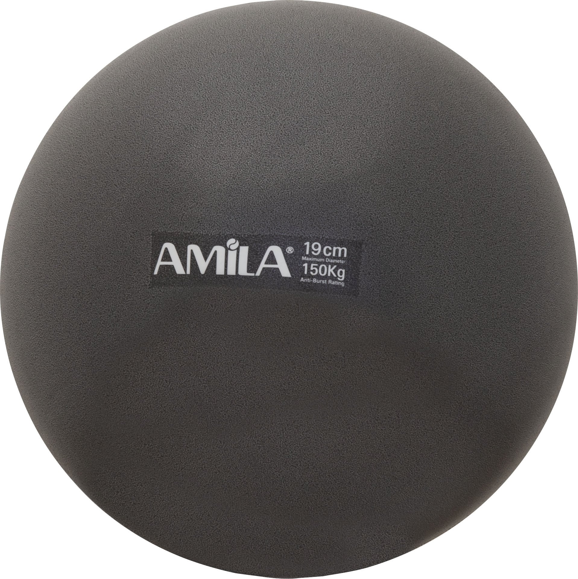Amila Μπάλα Pilates 19cm, Μαύρη, σε κουτί - 95802