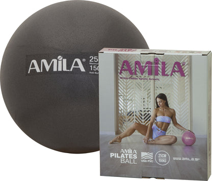 Amila Μπάλα Pilates 25cm, Μαύρη, σε κουτί - 95816