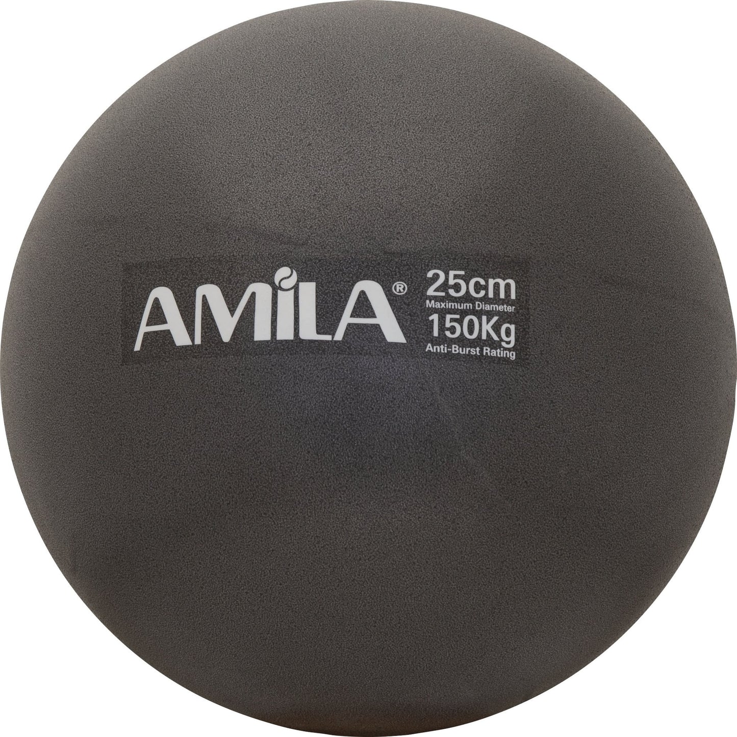 Amila Μπάλα Pilates, 25cm, Μαύρη, bulk - 95819
