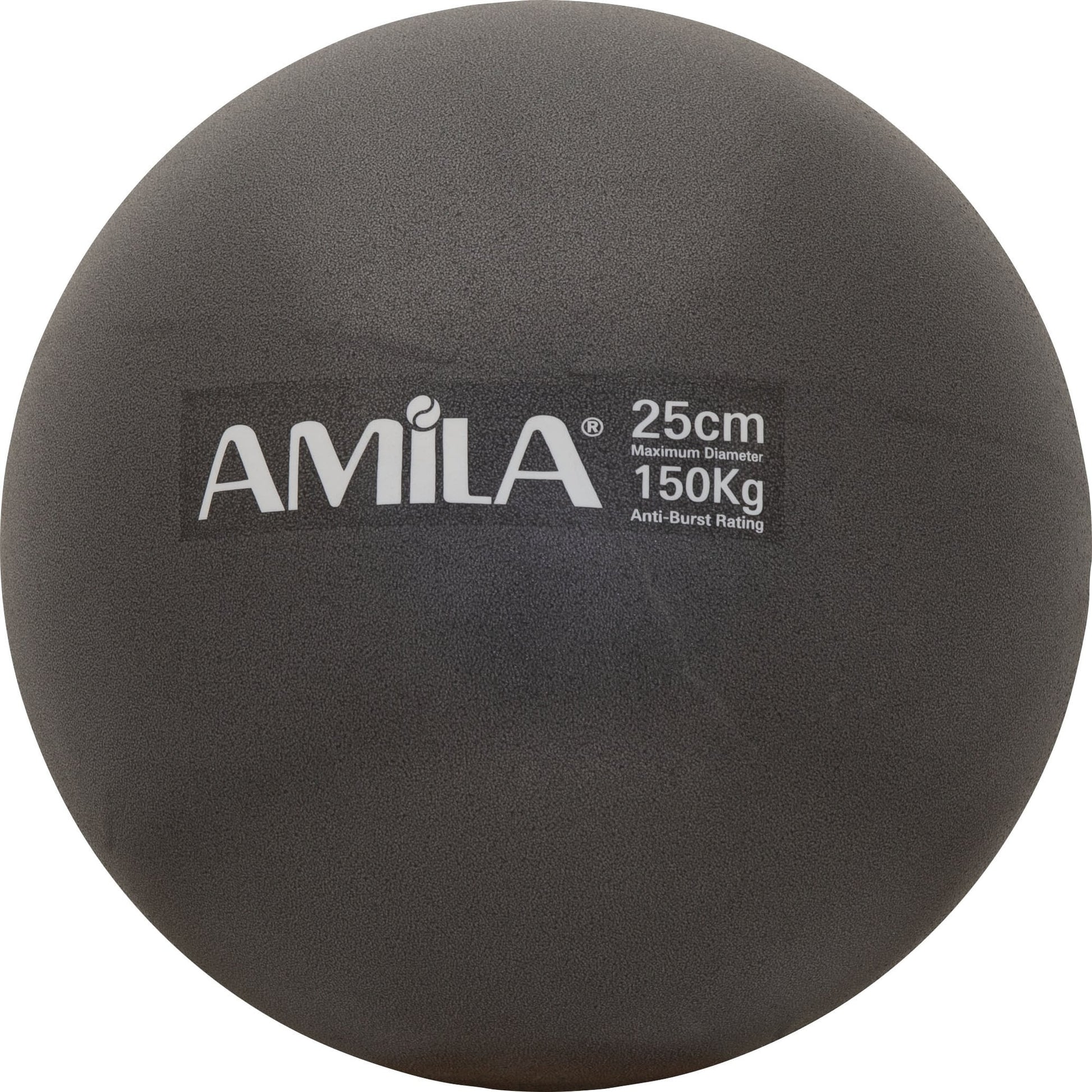 Amila Μπάλα Pilates, 25cm, Μαύρη, bulk - 95819