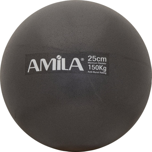 Amila Μπάλα Pilates, 25cm, Μαύρη, bulk - 95819