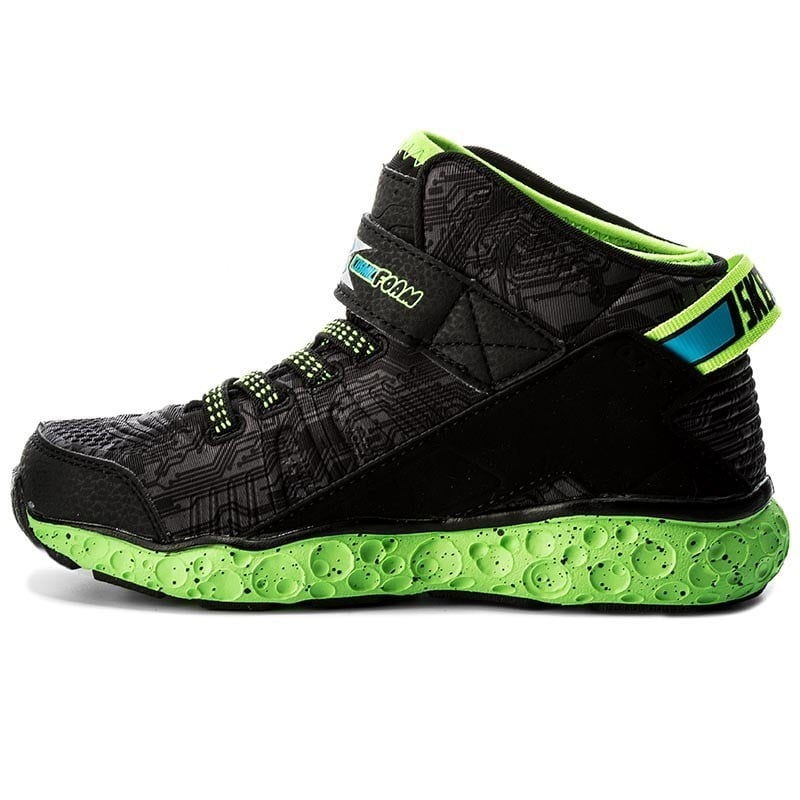 Skechers Παπούτσι Γιά Αγόρι -Cosmic Foam 97500L/BKLM Black/Lime 97500L-BKLM
