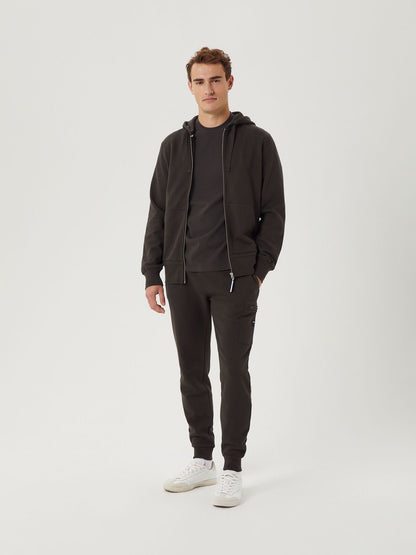 Bjorn Borg Ανδρική Ζακέτα Με Κουκούλα - Centre Zip Hoodie - Peat