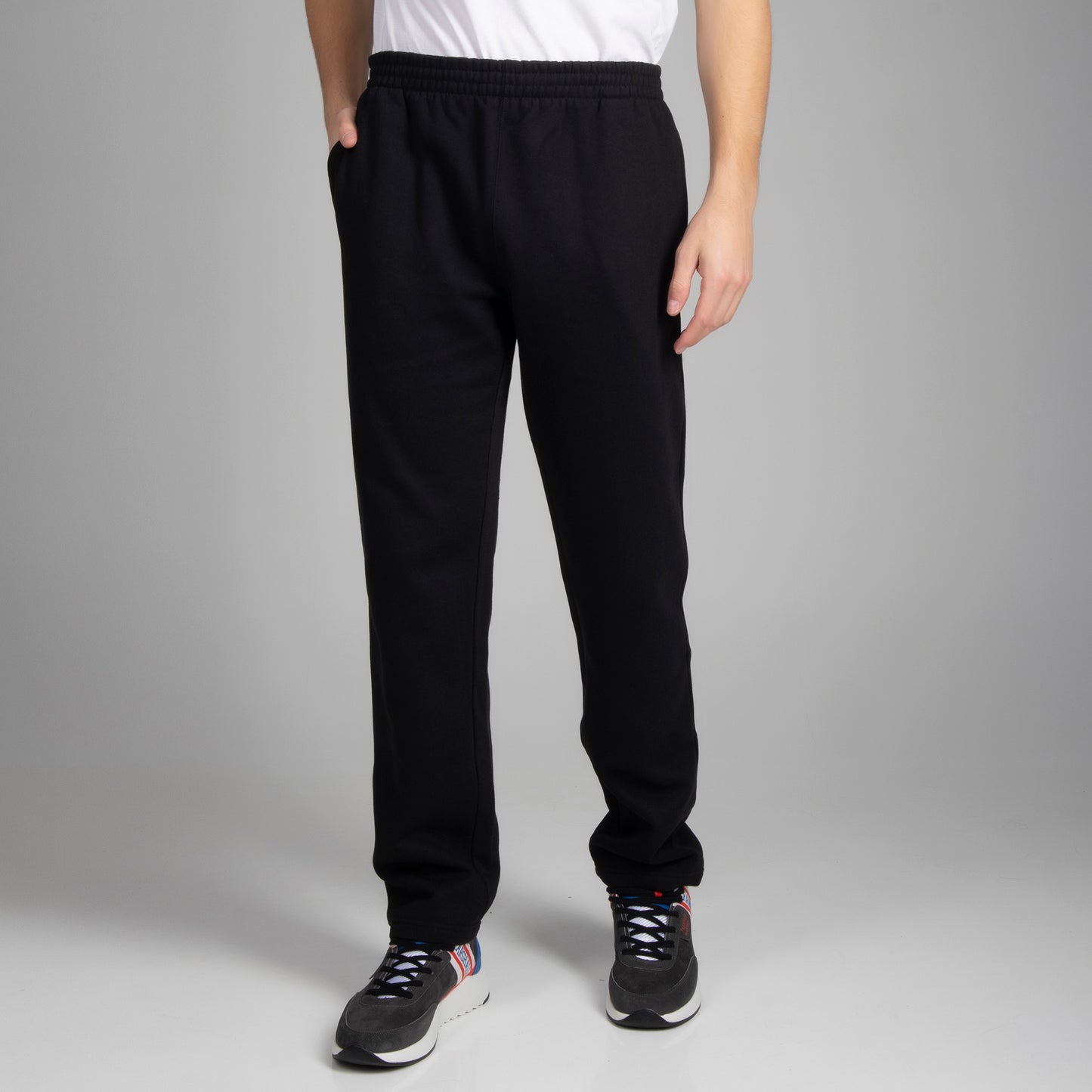 Russell Athletic - Ανδρικό Παντελόνι Φόρμας Μαύρο A1007-2-099 - Open Leg Pant - Black