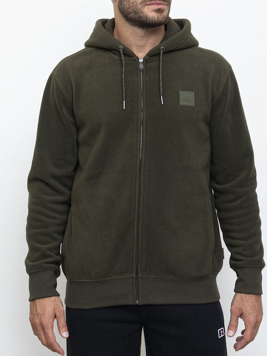 Russell Athletic Ανδρική Ζακέτα Με Κουκούλα - Zip Through Hoody Jacket - A3-720-2-283 - Khaki