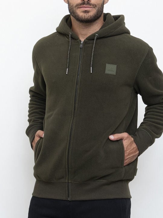 Russell Athletic Ανδρική Ζακέτα Με Κουκούλα - Zip Through Hoody Jacket - A3-720-2-283 - Khaki