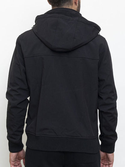 Russell Athletic Ανδρικό Μπουφάν - Zip Through Hoody Softshell Jacket - A3-722-2-099 - Black