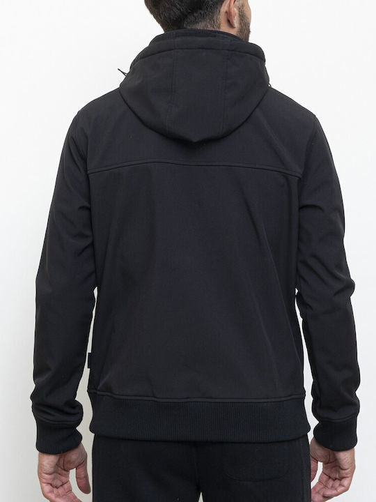 Russell Athletic Ανδρικό Μπουφάν - Zip Through Hoody Softshell Jacket - A3-722-2-099 - Black