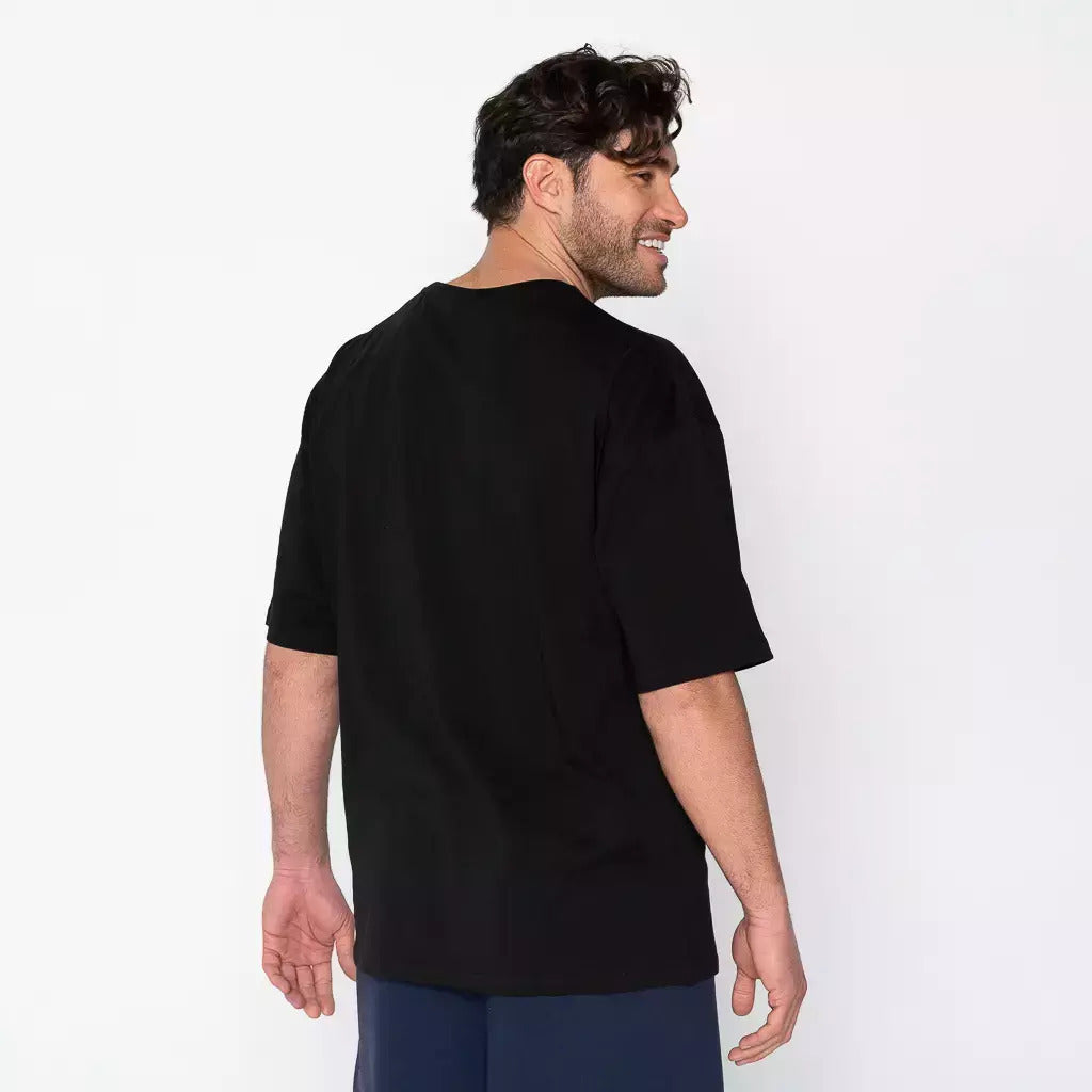 Fila Ανδρικό Κοντομάνικο - Οversized - APCHMS23040-001 - Black