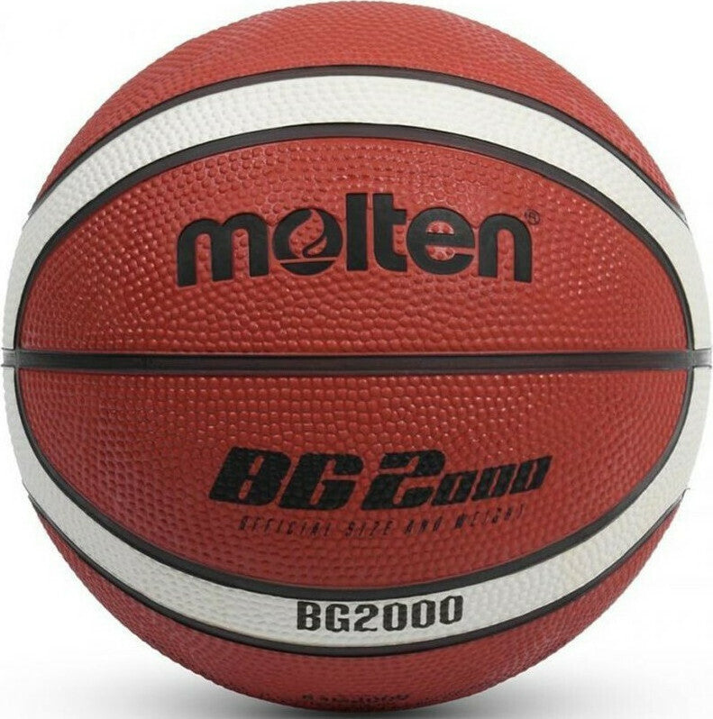 Molten Μπάλα Μπάσκετ - Rubber Basketball - Size 3 - Orange & Ivory - B3G2000