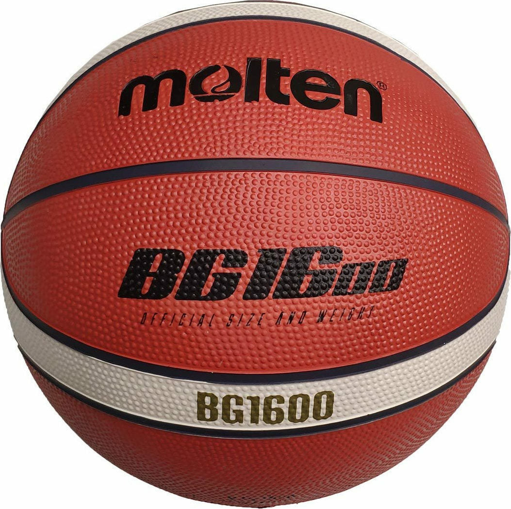 Molten Μπάλα Μπάσκετ Rubber Cover - Size 5 - Orange/Ivory - B5G1600